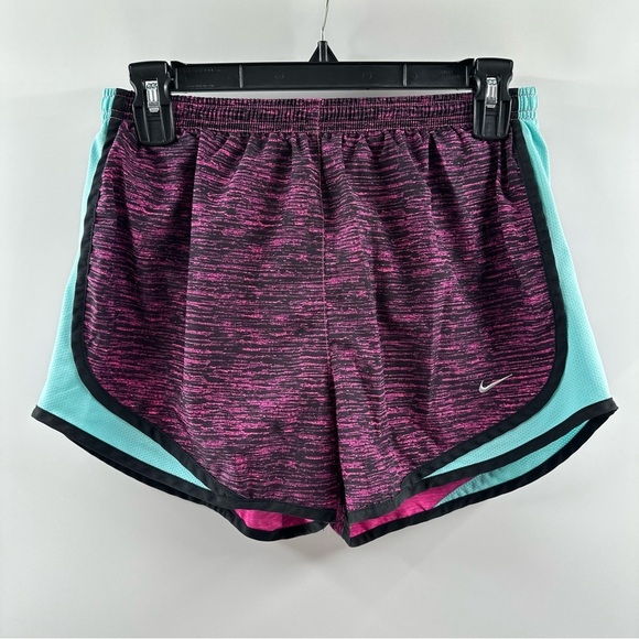 Nike Pants - Nike Dri-FIT Black & Hot Pink Heathered Running Shorts – Size M